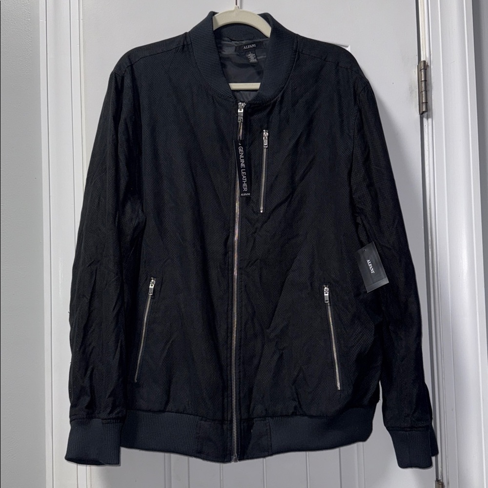 Alfani Black Zip-Up Jacket